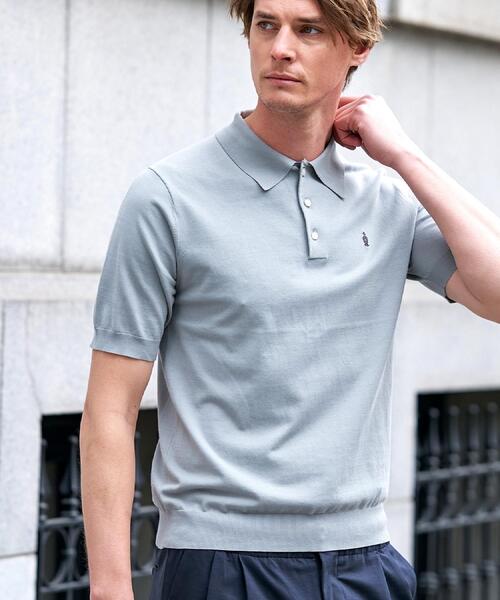 DRESSTERIOR(ドレステリア)の「【ウォッシャブル】コットンシルク混 ニットポロシャツ(ニット/セーター・メンズ・ブラック/グレー/ダークブラウン・94/92/91/90)」の4枚目の写真