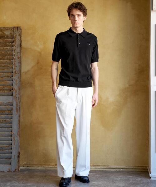 DRESSTERIOR(ドレステリア)の「【ウォッシャブル】コットンシルク混 ニットポロシャツ(ニット/セーター・メンズ・ブラック/グレー/ダークブラウン・94/92/91/90)」の10枚目の写真