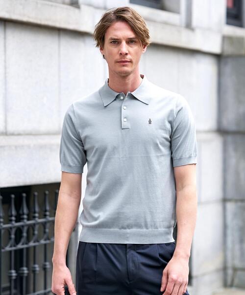 DRESSTERIOR(ドレステリア)の「【ウォッシャブル】コットンシルク混 ニットポロシャツ(ニット/セーター・メンズ・ブラック/グレー/ダークブラウン・94/92/91/90)」の16枚目の写真