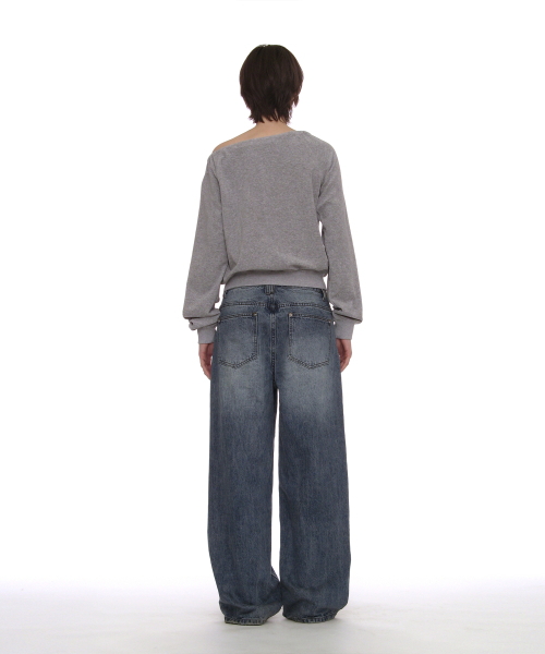 PARTIMENTO WOMEN(パルティメントウィメン)の「テリードローストリングオフショルダージップアップトップ_メランジ(その他トップス・レディース・その他・SMALL/MEDIUM)」の4枚目の写真