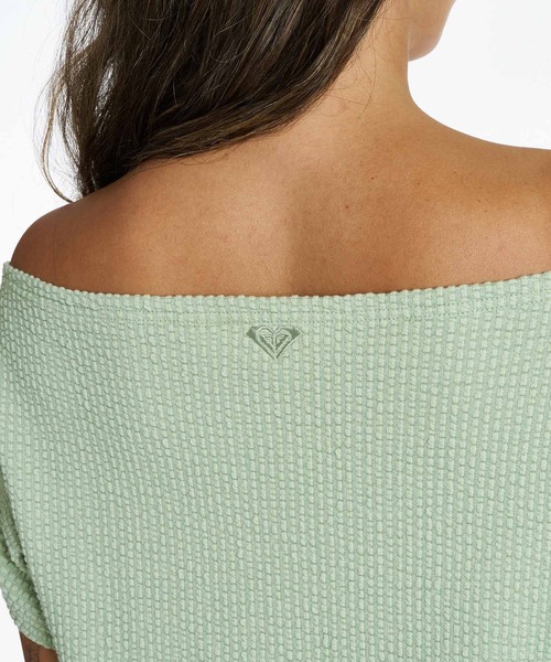 ROXY(ロキシー)の「ROXY/ロキシー 半袖 Tシャツ セットアップ対応 オフショルダーニット SUNSET BREEZE TOPS Tシャツ RDK262042(Tシャツ/カットソー・レディース・ブラック/ナチュラル/グリーン・M)」の12枚目の写真