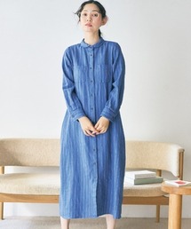 and myera コットンリネンのシャツワンピース