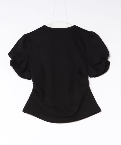 Jasmine Grandiflorum(ジャスミングランディフローラム)の「【Jasmine】パワショル切り替えTシャツ(Tシャツ/カットソー・レディース・ブルー/ブラック/アイボリー・FREE)」の4枚目の写真