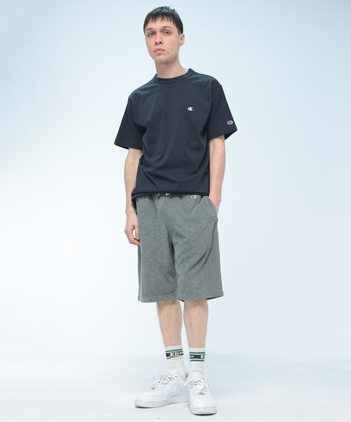 Champion(チャンピオン)の「Champion (チャンピオン) パイル地 ショートパンツ 短パン メンズ レディース ワンポイントロゴ ハーフパンツ C3-X516(スウェットパンツ・メンズ・ネイビー/ブラック/スカイブルー/グレー・M/L/LL)」の5枚目の写真