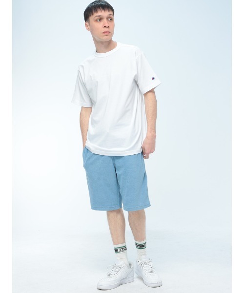 Champion(チャンピオン)の「Champion (チャンピオン) パイル地 ショートパンツ 短パン メンズ レディース ワンポイントロゴ ハーフパンツ C3-X516(スウェットパンツ・メンズ・ネイビー/ブラック/スカイブルー/グレー・M/L/LL)」の6枚目の写真