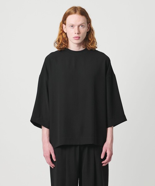 UNITED ARROWS & SONS by DAISUKE OBANA(ユナイテッドアローズアンドサンズバイダイスケオバナ)の「<D.O UNITED ARROWS BY DAISUKE OBANA>Ⅱ+ SETIN 3/4SL CREW TEE 26SS/Tシャツ(Tシャツ/カットソー・メンズ・ブラック・M/S/XL/L)」の4枚目の写真