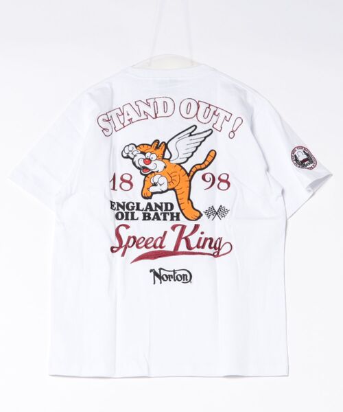 Norton(ノートン)の「【Norton/ノートン】 キャラクター バック刺繍 クルーネック 半袖Tシャツ(Tシャツ/カットソー・メンズ・ブラック/ホワイト・M/L/XL)」の11枚目の写真