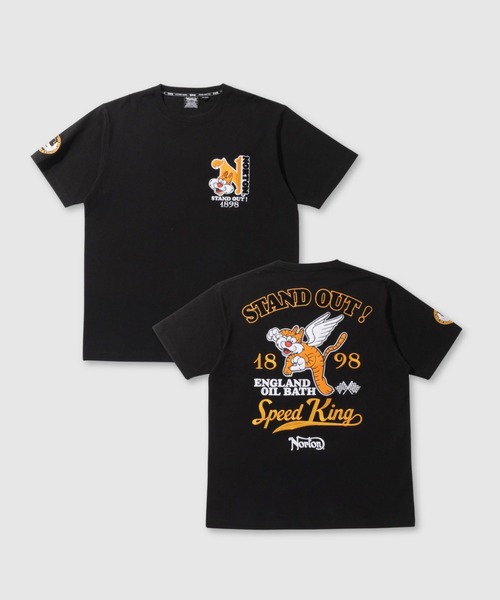 Norton(ノートン)の「【Norton/ノートン】 キャラクター バック刺繍 クルーネック 半袖Tシャツ(Tシャツ/カットソー・メンズ・ブラック/ホワイト・M/L/XL)」の2枚目の写真