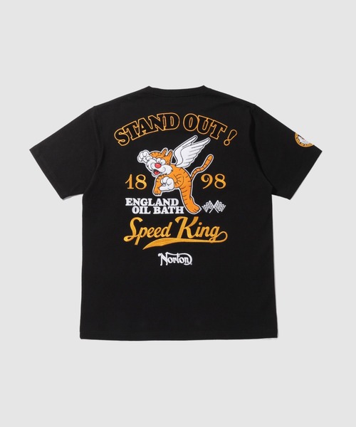 Norton(ノートン)の「【Norton/ノートン】 キャラクター バック刺繍 クルーネック 半袖Tシャツ(Tシャツ/カットソー・メンズ・ブラック/ホワイト・M/L/XL)」の5枚目の写真