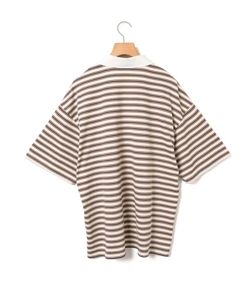 MidiUmi(ミディウミ)の「MidiUmi ワイドボーダーポロシャツプルオーバー(Tシャツ/カットソー・レディース・グリーン/ブルー・FREE)」の8枚目の写真