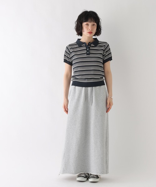 BAYFLOW（ベイフロー）の「[WEB限定]コンパクトサマーシアーポロニット（ポロシャツ・レディース・アイボリー/ブラック/ネイビー/ブラウン・SMALL/MEDIUM）」の21枚目の写真