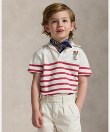 POLO RALPH LAUREN CHILDRENSWEAR（ポロ ラルフ ローレン チルドレンズウェア）の「Polo ベア ストライプド コットン ポロシャツ（ポロシャツ）」