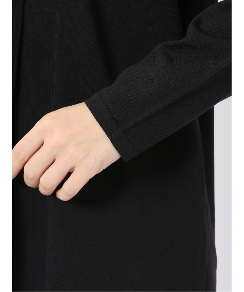 m.f.editorial(エムエフエディトリアル)の「【ストレッチ 接触冷感 UVカット 毛玉防止 ウォッシャブル】m.f.エディトリアル レディース 快適機能 前立てリブ トッパー ニット カーディガン(カーディガン/ボレロ・レディース・ブラック/アイボリー・LARGE/MEDIUM)」の17枚目の写真