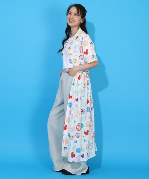 Disney(ディズニー)の「DIS-リゾート総柄OP1598A(ワンピース・レディース・オフホワイト/ダークブラック・F)」の13枚目の写真