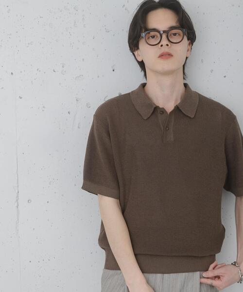 SENSE OF PLACE by URBAN RESEARCH(センスオブプレイスバイアーバンリサーチ)の「『洗濯可』エアリーメランジニットポロシャツ(ニット/セーター・メンズ・ブラック/アイボリー/ネイビー/モカ/チャコールグレー・MEDIUM/LARGE)」の15枚目の写真