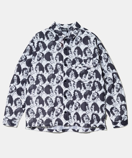 gym master(ジムマスター)の「gym master/ジムマスター ハッピーペイント メッシュ L/S シャツ(シャツ/ブラウス・メンズ・ブルー/ホワイト・X-LARGE/LARGE/MEDIUM)」の2枚目の写真