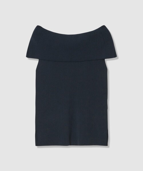 ANAYI（アナイ）の「オフショルダーリブ プルオーバー（ニット/セーター・レディース・ホワイト/ネイビー/ホワイト系その他/レッド・36/38）」の3枚目の写真