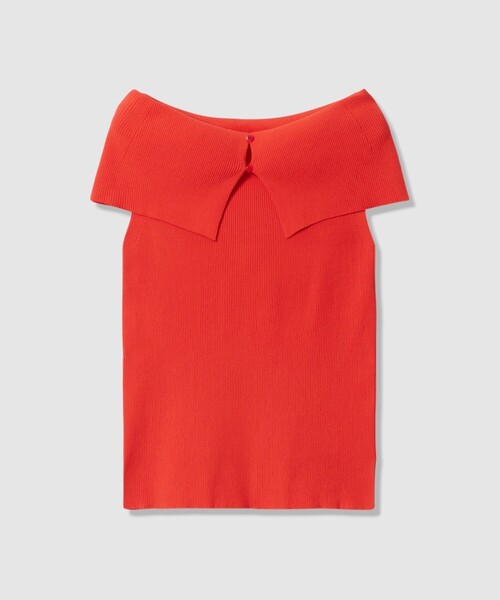 ANAYI（アナイ）の「オフショルダーリブ プルオーバー（ニット/セーター・レディース・ホワイト/ネイビー/ホワイト系その他/レッド・36/38）」の18枚目の写真