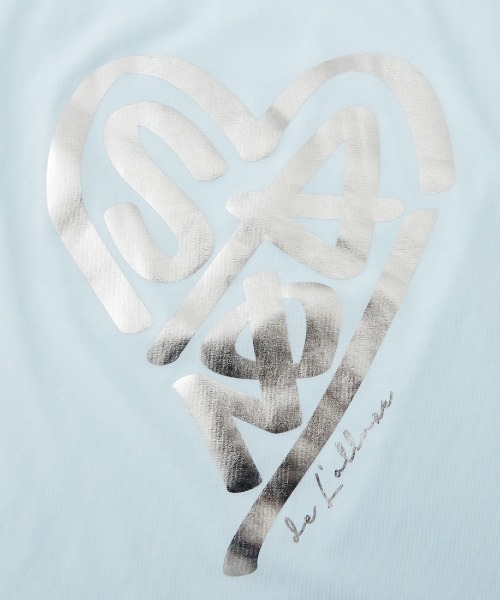 MAISON DE L'ALLURE（メゾンドゥラリュール）の「[MAISON DE L'ALLURE/メゾンドゥラリュール] アソートロゴ プリントTシャツ（Tシャツ/カットソー・レディース・ホワイト/ブルー/チャコールグレー/オフホワイト・F）」の7枚目の写真