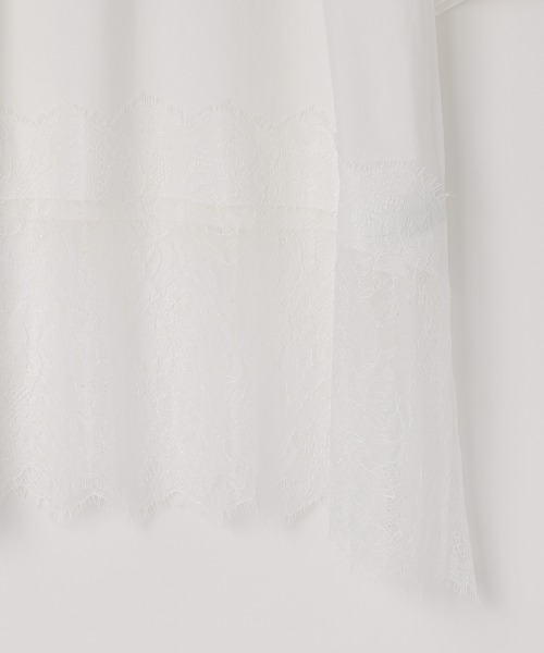 LOWRYS FARM(ローリーズファーム)の「スソレースロゴTEE 771114(Tシャツ/カットソー・レディース・グレー/ブラック/ホワイト・FREE)」の8枚目の写真