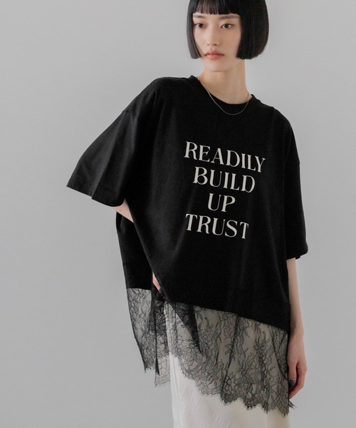 LOWRYS FARM(ローリーズファーム)の「スソレースロゴTEE 771114(Tシャツ/カットソー・レディース・グレー/ブラック/ホワイト・FREE)」の21枚目の写真