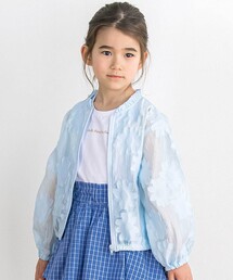 BeBe Petits Pois Vert（ベベプチポワヴェール）の「【店舗限定】花柄シアーライトブルゾン(95～160cm)（ブルゾン）」