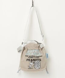 SNOOPY（スヌーピー）の「SNOOPY 巾着ショルダーバッグ 巾着バッグ トート 刺繍（ショルダーバッグ）」