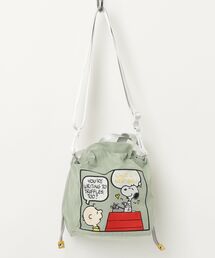 SNOOPY（スヌーピー）の「SNOOPY 巾着ショルダーバッグ 巾着バッグ トート 刺繍（ショルダーバッグ）」