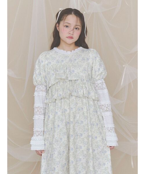 merry jenny（メリージェニー）の「jacquard tieredワンピース（ワンピース・レディース・ブルー/イエロー/アイボリー・FREE）」の9枚目の写真