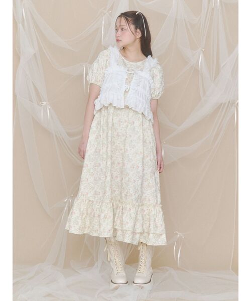 merry jenny（メリージェニー）の「jacquard tieredワンピース（ワンピース・レディース・ブルー/イエロー/アイボリー・FREE）」の12枚目の写真