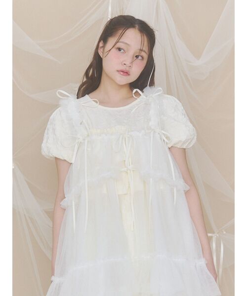 merry jenny（メリージェニー）の「jacquard tieredワンピース（ワンピース・レディース・ブルー/イエロー/アイボリー・FREE）」の16枚目の写真