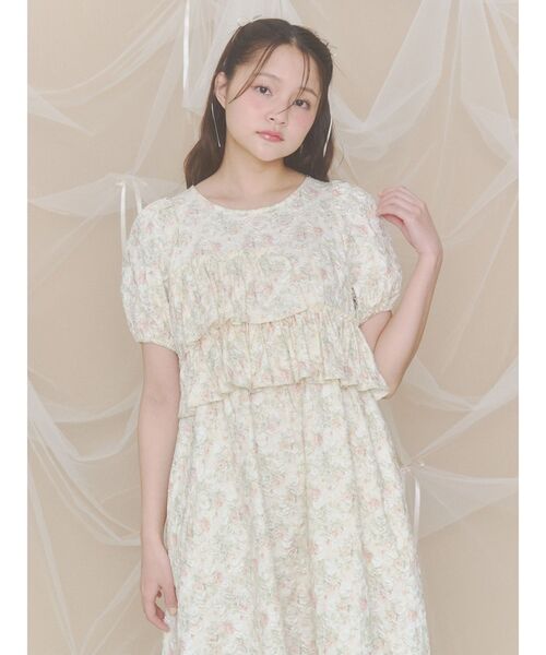 merry jenny（メリージェニー）の「jacquard tieredワンピース（ワンピース・レディース・ブルー/イエロー/アイボリー・FREE）」の18枚目の写真