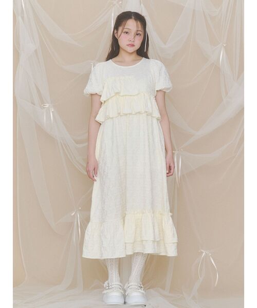 merry jenny（メリージェニー）の「jacquard tieredワンピース（ワンピース・レディース・ブルー/イエロー/アイボリー・FREE）」の19枚目の写真