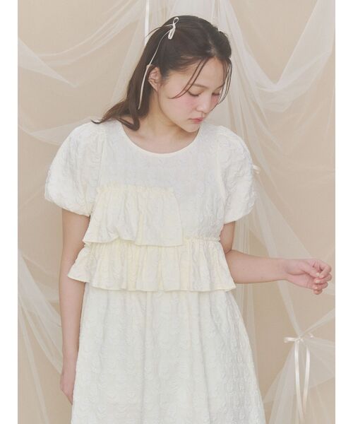 merry jenny（メリージェニー）の「jacquard tieredワンピース（ワンピース・レディース・ブルー/イエロー/アイボリー・FREE）」の20枚目の写真
