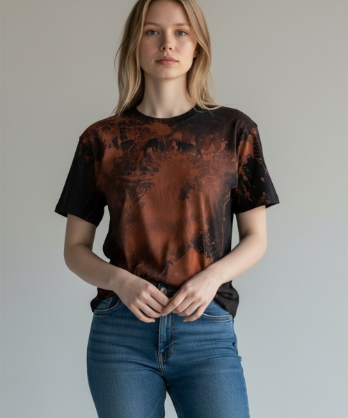BORN SLIPPY(ボーンスリッピー)の「Addicted Splash Washed Tee (Midnight Blueberry)(Tシャツ/カットソー・レディース・その他・FREE)」の4枚目の写真