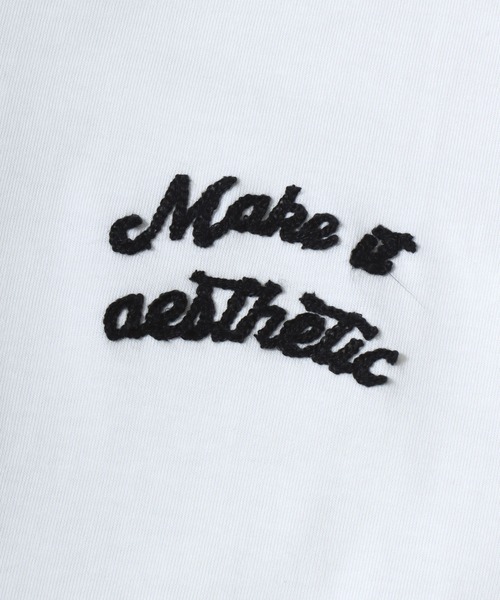 ANPAS（アンパス）の「Dry-Touch Cotton Henley T-Shirt / 【吸水速乾 綿100％】ドライコットン ヘンリーネック 刺繍半袖Tシャツ メンズ レディース トップス 春夏 カットソー（Tシャツ/カットソー・メンズ・ホワイト/チャコールグレー/ブラック・L/M）」の4枚目の写真