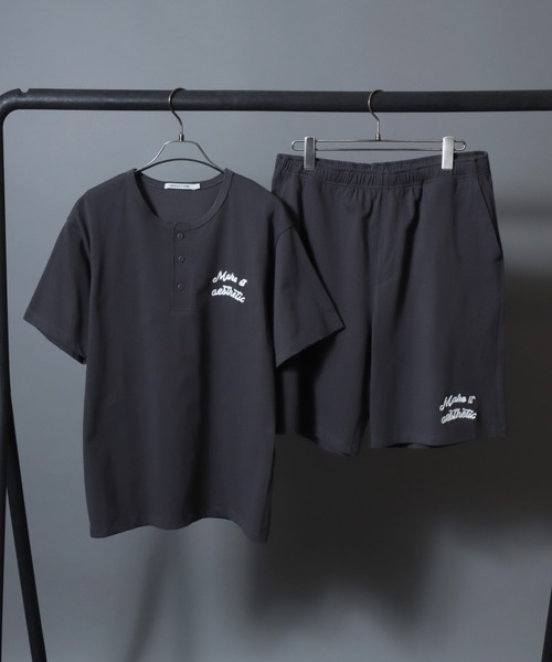 ANPAS（アンパス）の「Dry-Touch Cotton Henley T-Shirt / 【吸水速乾 綿100％】ドライコットン ヘンリーネック 刺繍半袖Tシャツ メンズ レディース トップス 春夏 カットソー（Tシャツ/カットソー・メンズ・ホワイト/チャコールグレー/ブラック・L/M）」の20枚目の写真