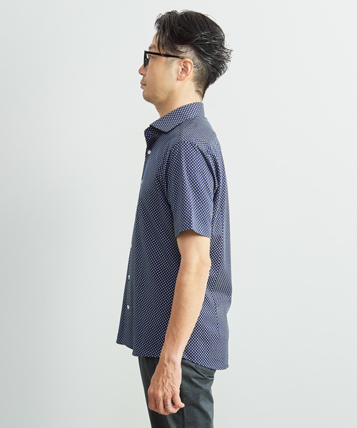 MEN'S MELROSE(メンズメルローズ)の「プレミアムジャージワイドカラー半袖シャツ(シャツ/ブラウス・メンズ・ネイビー/ブルー・4/3)」の17枚目の写真