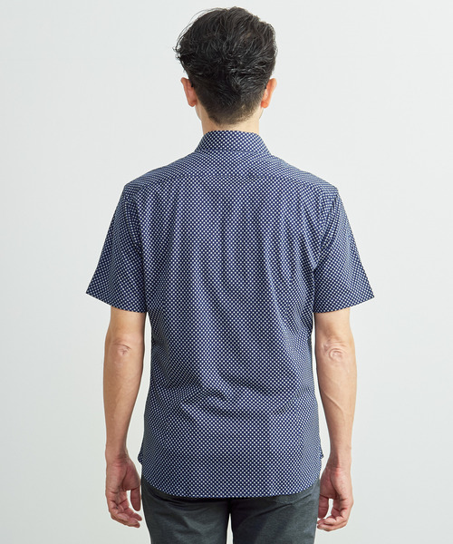 MEN'S MELROSE(メンズメルローズ)の「プレミアムジャージワイドカラー半袖シャツ(シャツ/ブラウス・メンズ・ネイビー/ブルー・4/3)」の18枚目の写真