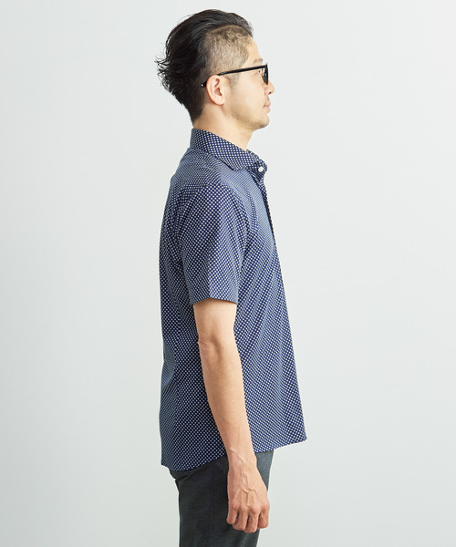MEN'S MELROSE(メンズメルローズ)の「プレミアムジャージワイドカラー半袖シャツ(シャツ/ブラウス・メンズ・ネイビー/ブルー・4/3)」の19枚目の写真