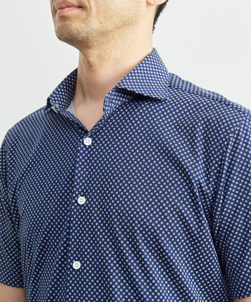 MEN'S MELROSE(メンズメルローズ)の「プレミアムジャージワイドカラー半袖シャツ(シャツ/ブラウス・メンズ・ネイビー/ブルー・4/3)」の20枚目の写真