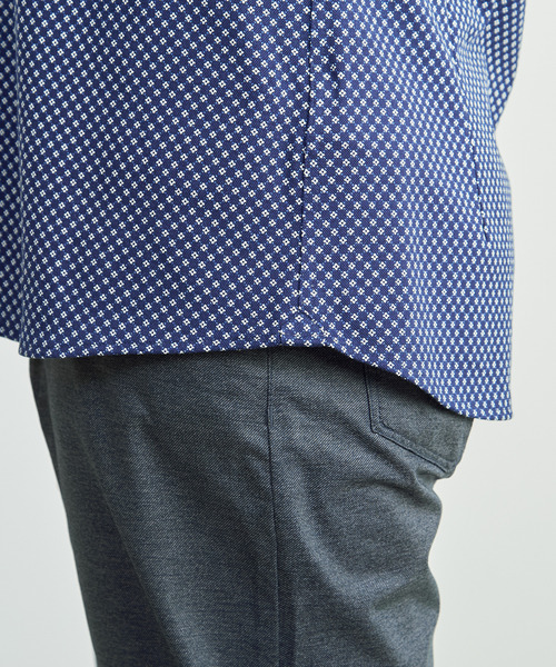 MEN'S MELROSE(メンズメルローズ)の「プレミアムジャージワイドカラー半袖シャツ(シャツ/ブラウス・メンズ・ネイビー/ブルー・4/3)」の3枚目の写真