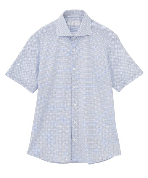 MEN'S MELROSE(メンズメルローズ)の「プレミアムジャージワイドカラー半袖シャツ(シャツ/ブラウス・メンズ・ネイビー/ブルー・4/3)」の6枚目の写真