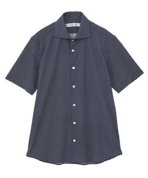 MEN'S MELROSE(メンズメルローズ)の「プレミアムジャージワイドカラー半袖シャツ(シャツ/ブラウス・メンズ・ネイビー/ブルー・4/3)」の8枚目の写真
