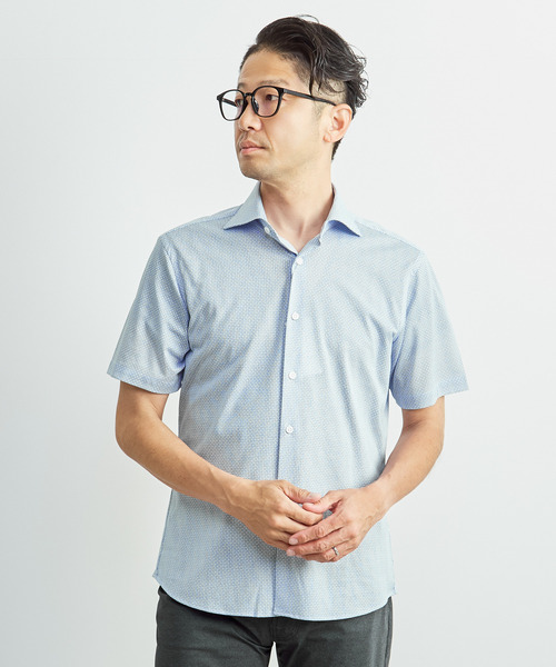 MEN'S MELROSE(メンズメルローズ)の「プレミアムジャージワイドカラー半袖シャツ(シャツ/ブラウス・メンズ・ネイビー/ブルー・4/3)」の10枚目の写真