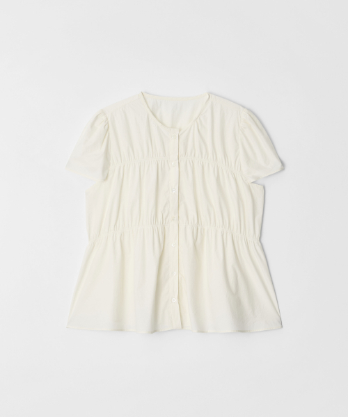 Ellioti（エリオティ）の「Rena Smocked Blouse_3Color（シャツ/ブラウス・レディース・ブラック/アイボリー/ホワイト・F）」の7枚目の写真