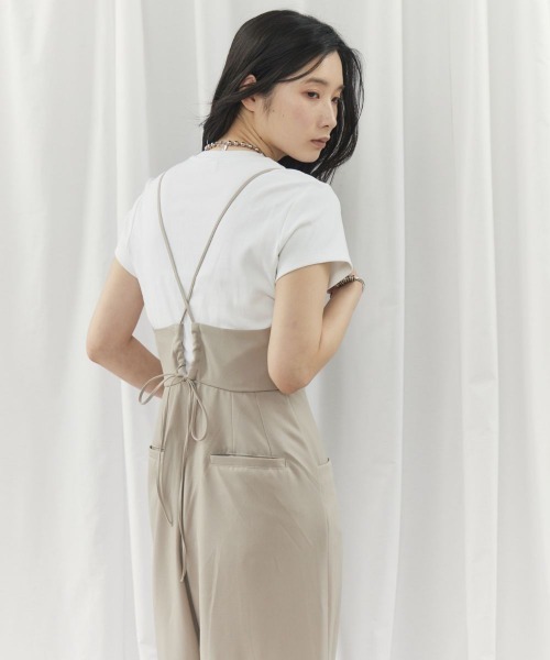 CIEL'AIR(シエルエアー)の「CAMI ALL IN ONE(キャミオールインワン)(つなぎ/オールインワン・レディース・チャコールグレー/グレイッシュベージュ・FREE)」の19枚目の写真