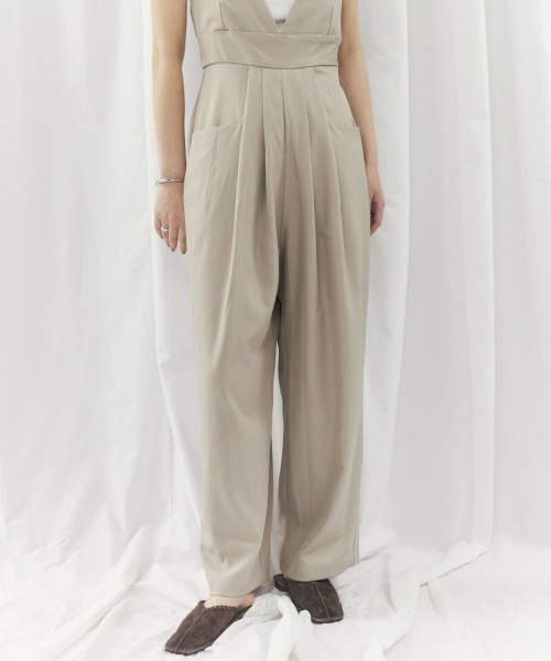 CIEL'AIR(シエルエアー)の「CAMI ALL IN ONE(キャミオールインワン)(つなぎ/オールインワン・レディース・チャコールグレー/グレイッシュベージュ・FREE)」の21枚目の写真