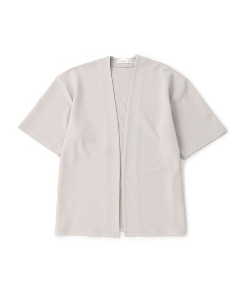 le cercle ADAM ET ROPE'(ルセルクルアダムエロペ)の「ドライタッチ5分袖トッパーアンサンブルカーディガン(アンサンブル・メンズ・ネイビー/ベージュ系その他・L/LL/M)」の1枚目の写真