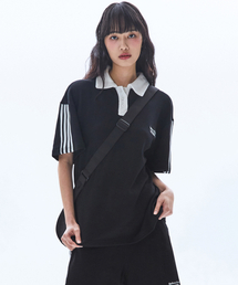 RAIMENT（レイメント）の「エッセンシャルトラックワッフルカラー半袖Tシャツ_ブラック（ポロシャツ）」